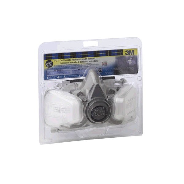 HF PAINT SPRAY/PESTICIDE RESP ASSY, MED 5/CA - Half Mask Respirators